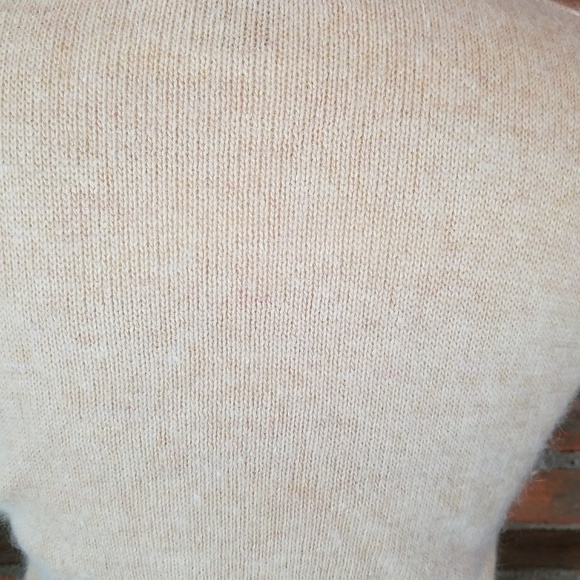 SOLD Spice It Up Womens Fuzzy Sweater Tan Cable - Picture 6 of 7